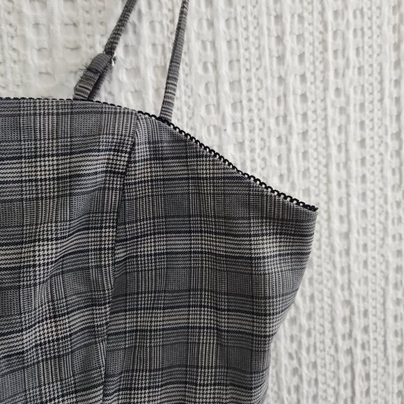 Wild Fable Black and White Plaid Crop Top Women's Size X-Large - Picture 5 of 11